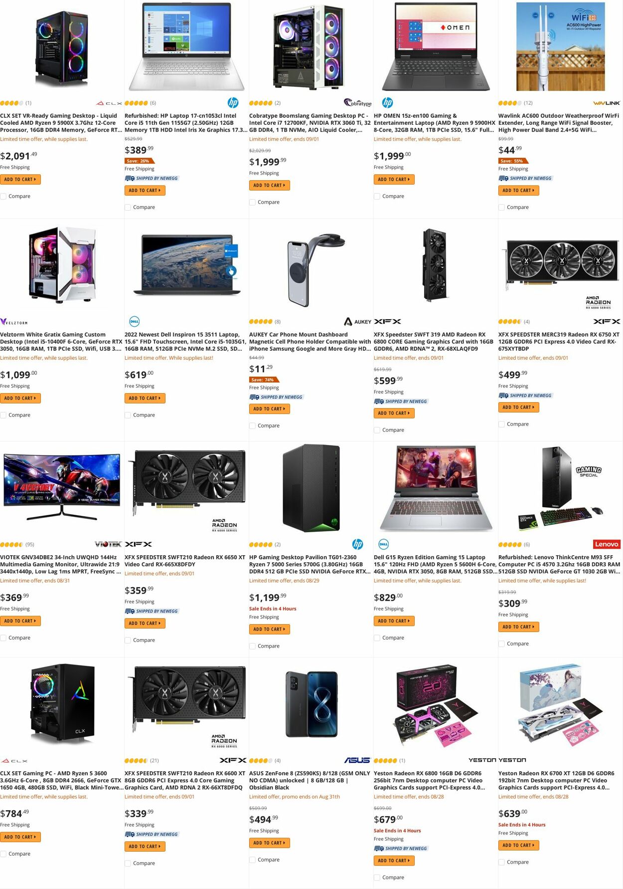 Weekly ad Newegg 08/30/2022 - 09/15/2022