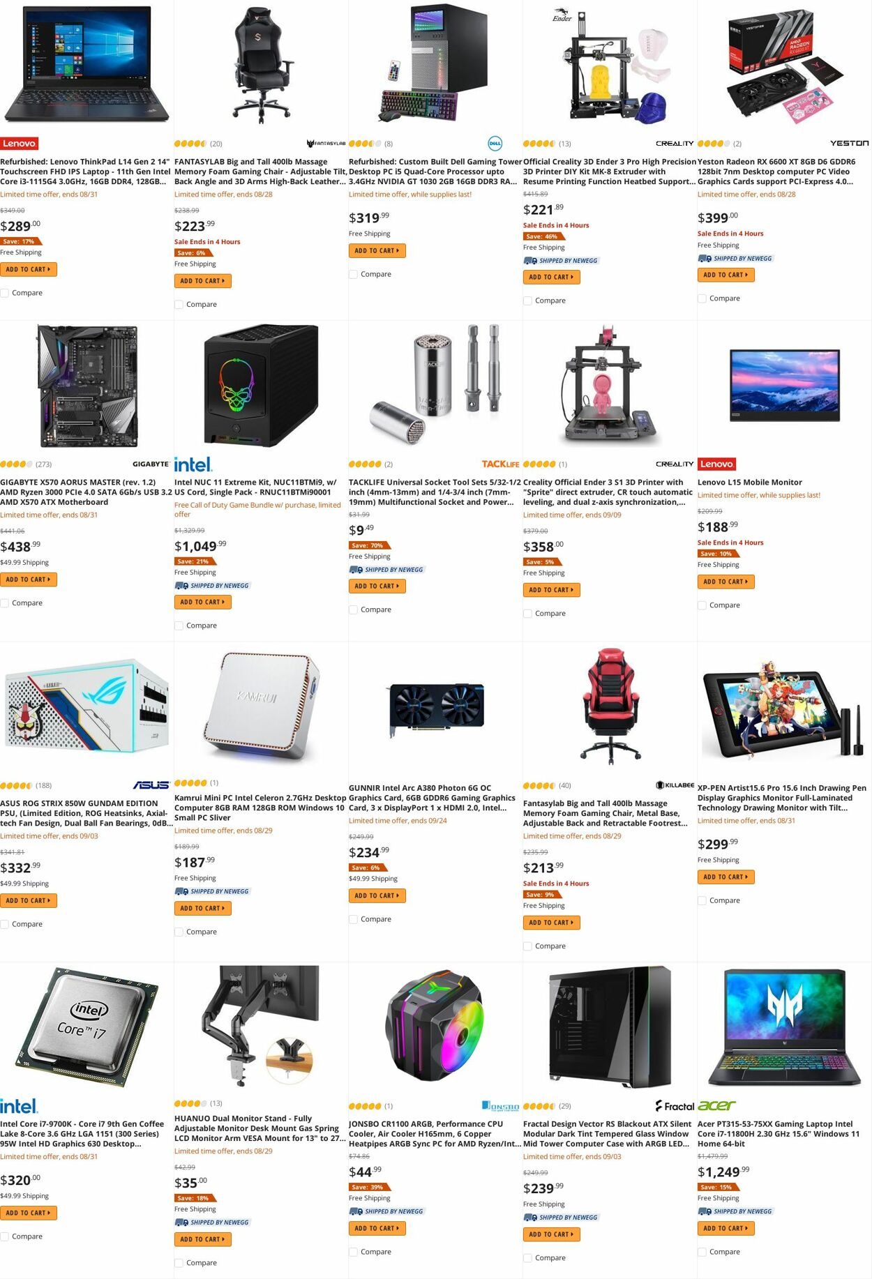 Weekly ad Newegg 08/30/2022 - 09/15/2022