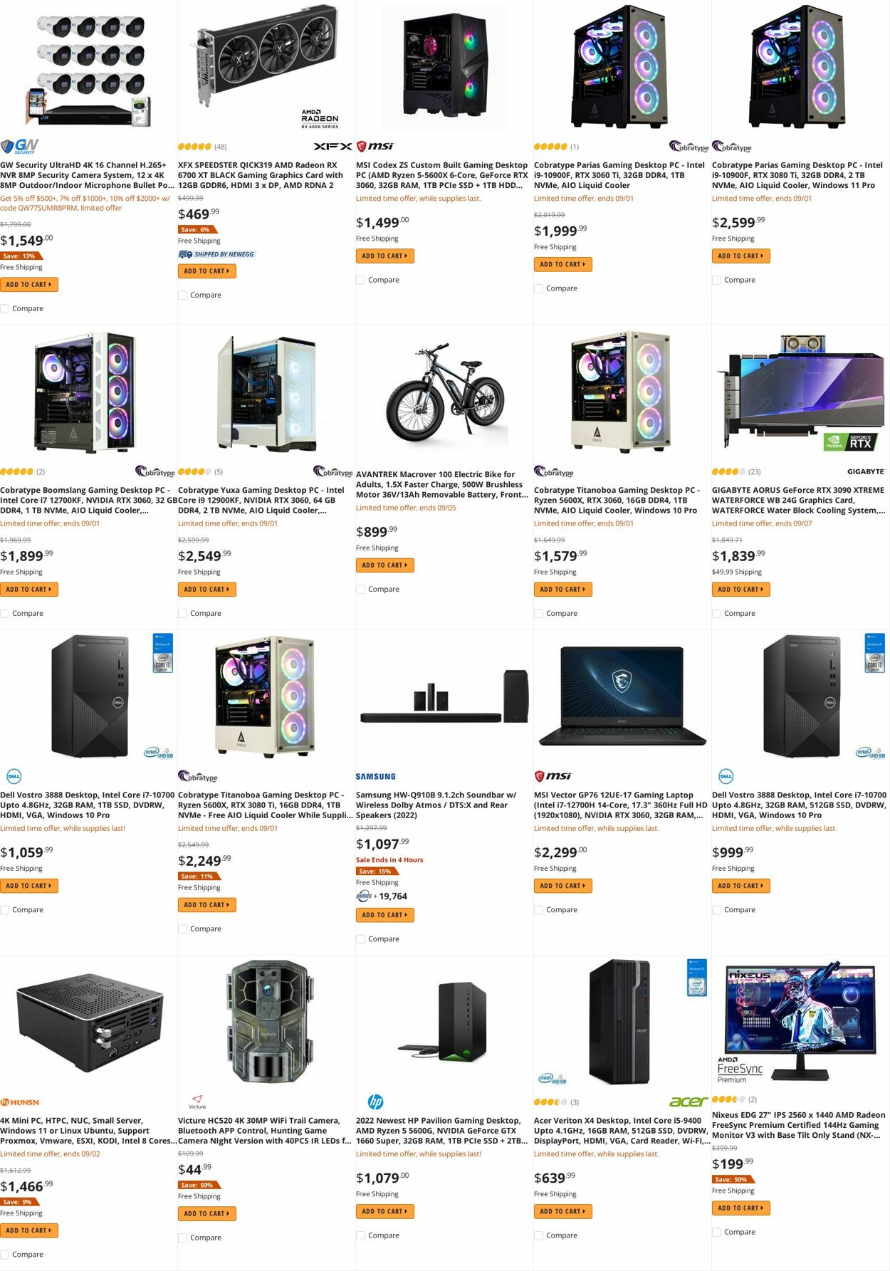 Weekly ad Newegg 08/30/2022 - 09/15/2022