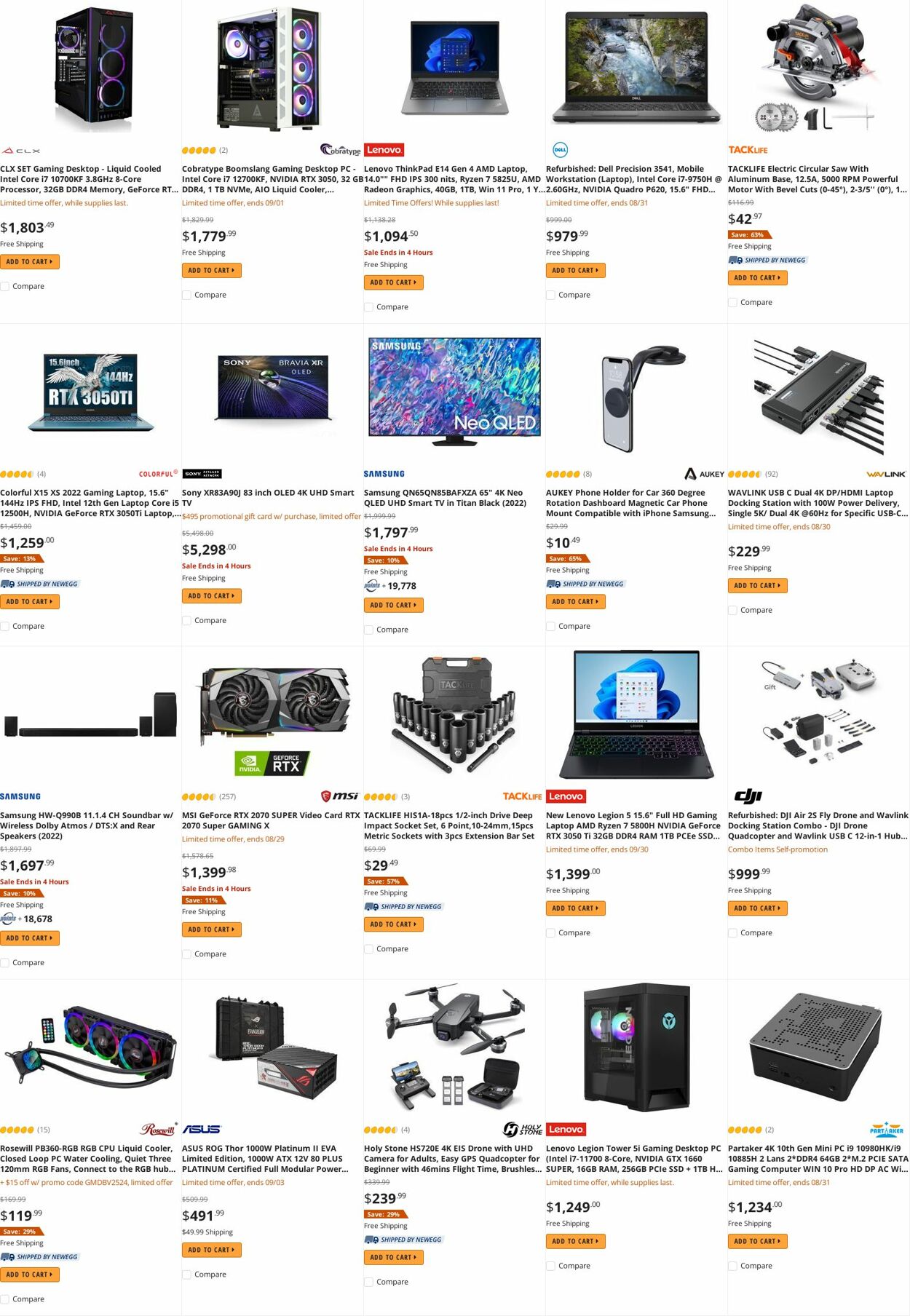 Weekly ad Newegg 08/30/2022 - 09/15/2022