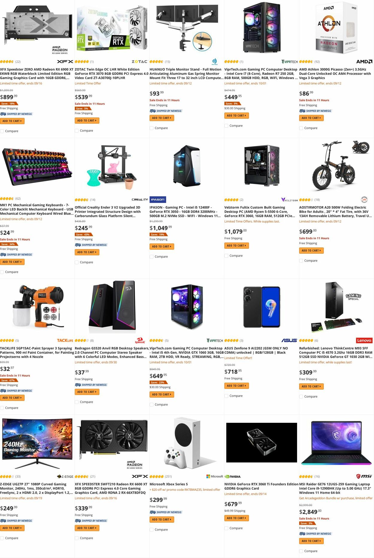 Weekly ad Newegg 09/12/2022 - 09/21/2022