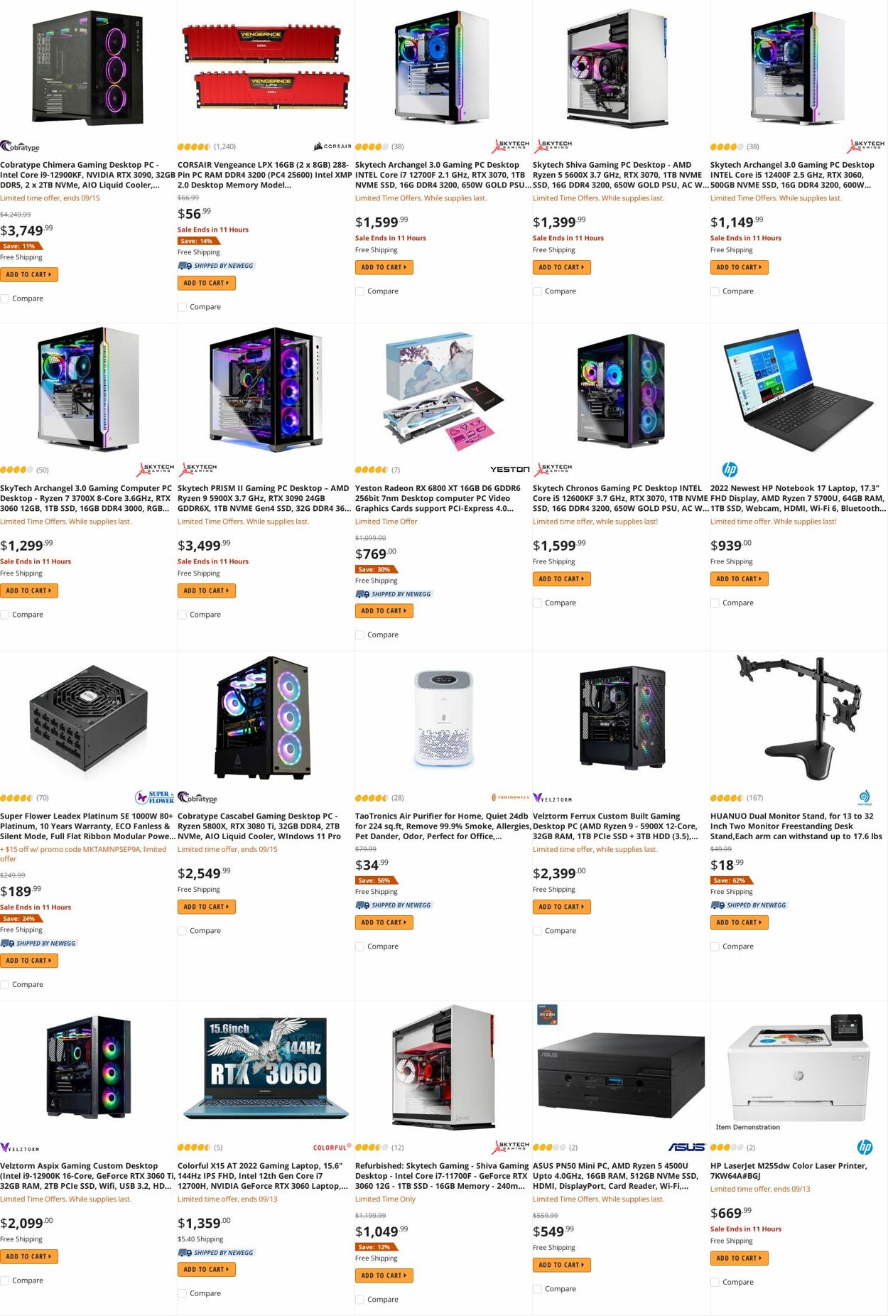 Weekly ad Newegg 09/12/2022 - 09/21/2022