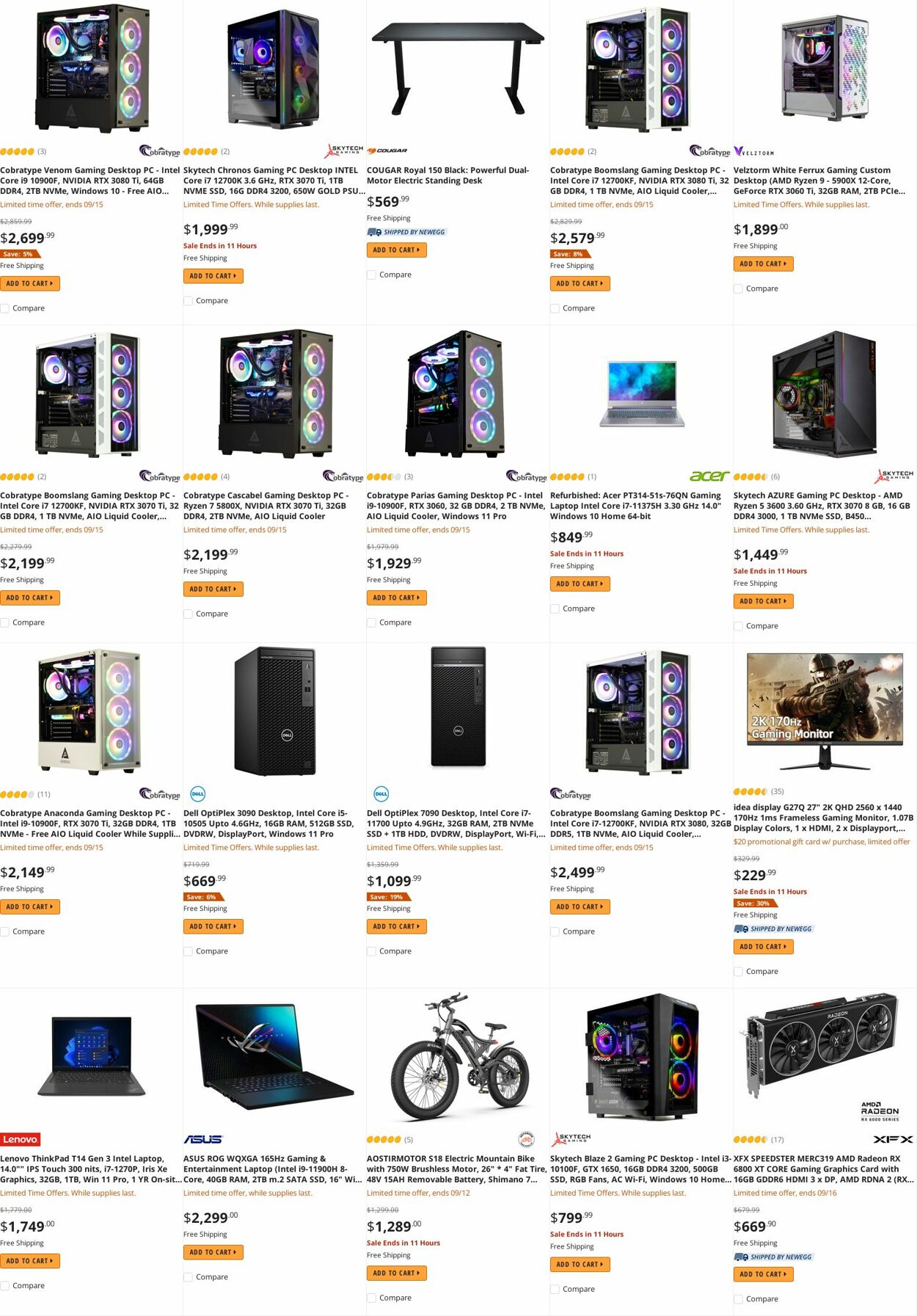 Weekly ad Newegg 09/12/2022 - 09/21/2022