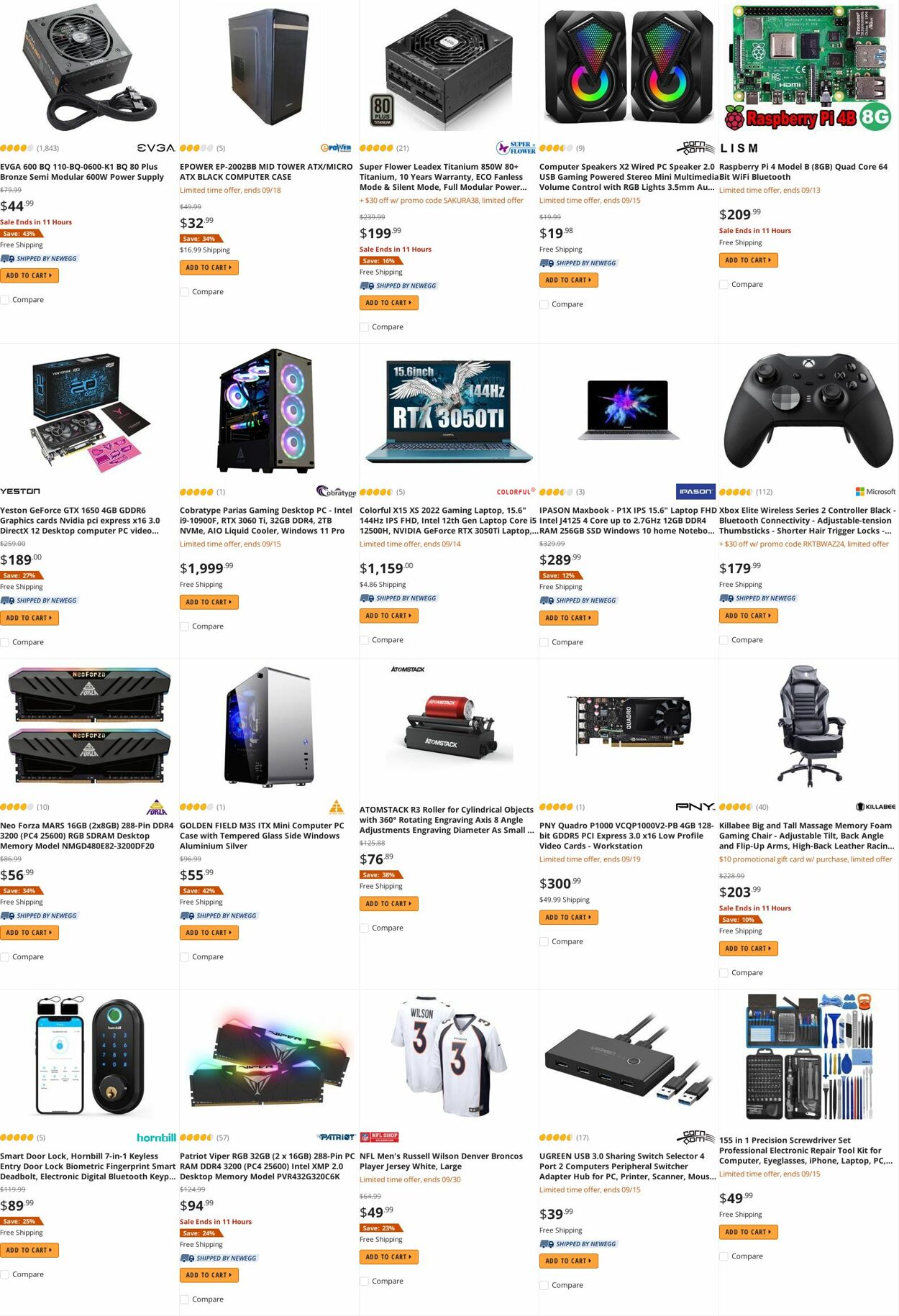 Weekly ad Newegg 09/12/2022 - 09/21/2022