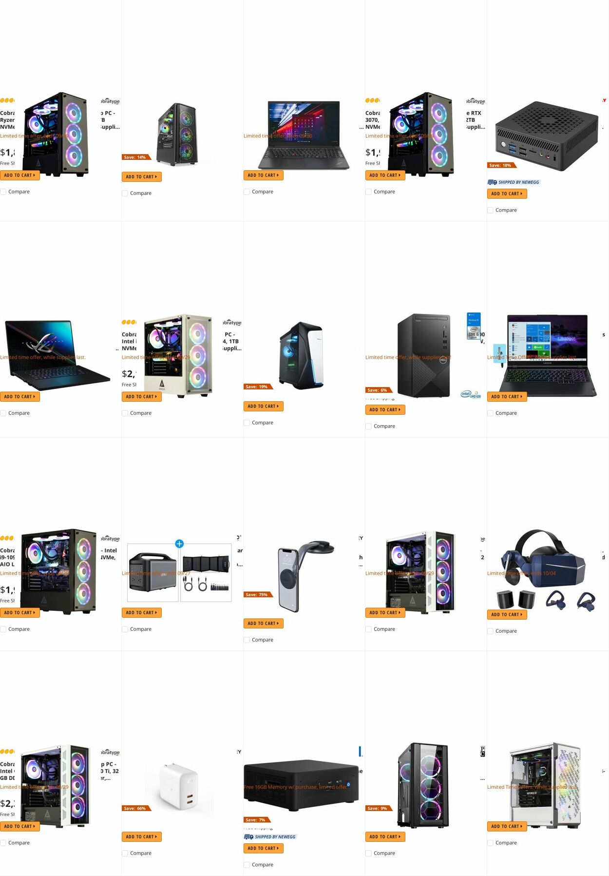 Weekly ad Newegg 09/26/2022 - 10/05/2022