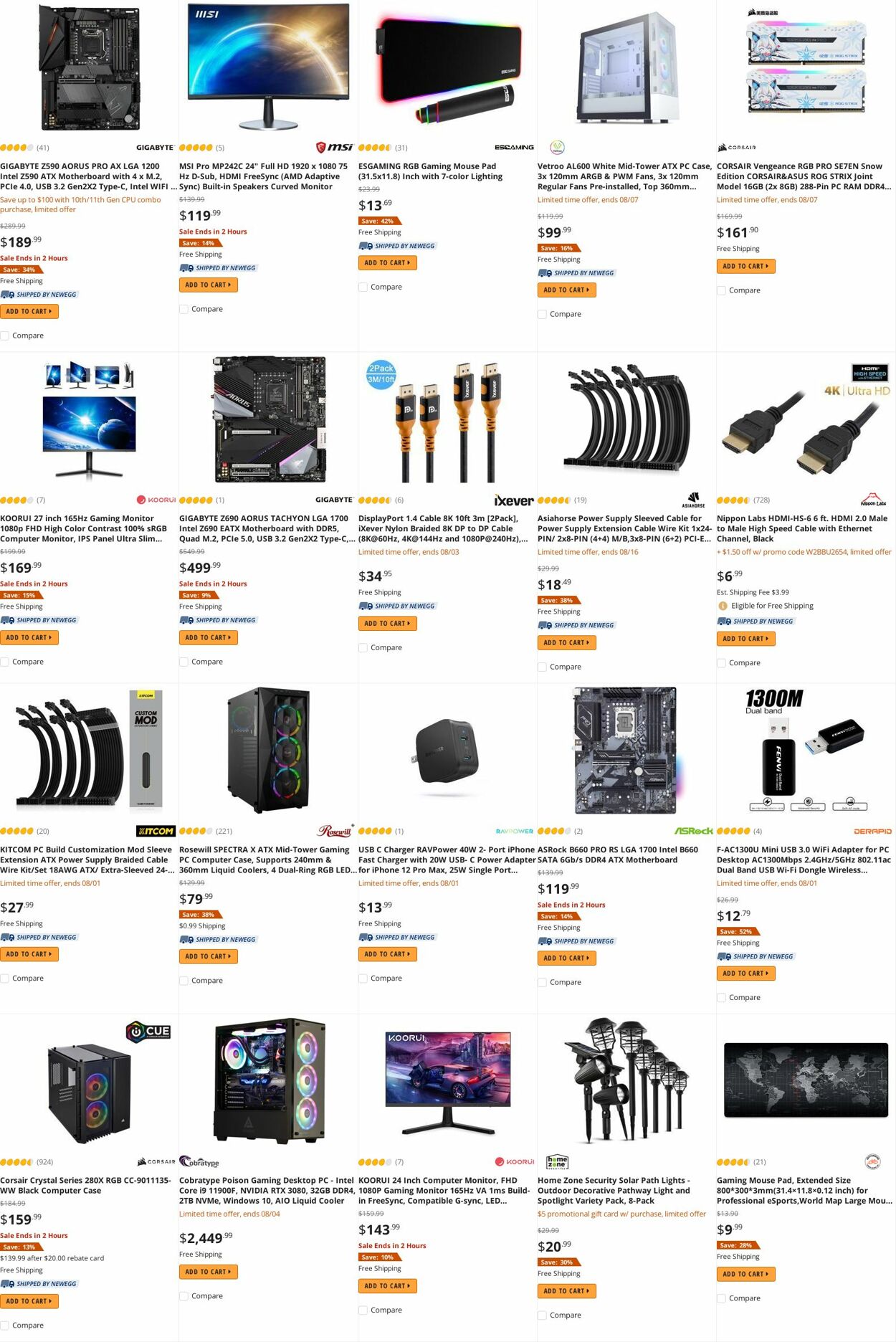 Weekly ad Newegg 08/01/2022 - 08/15/2022