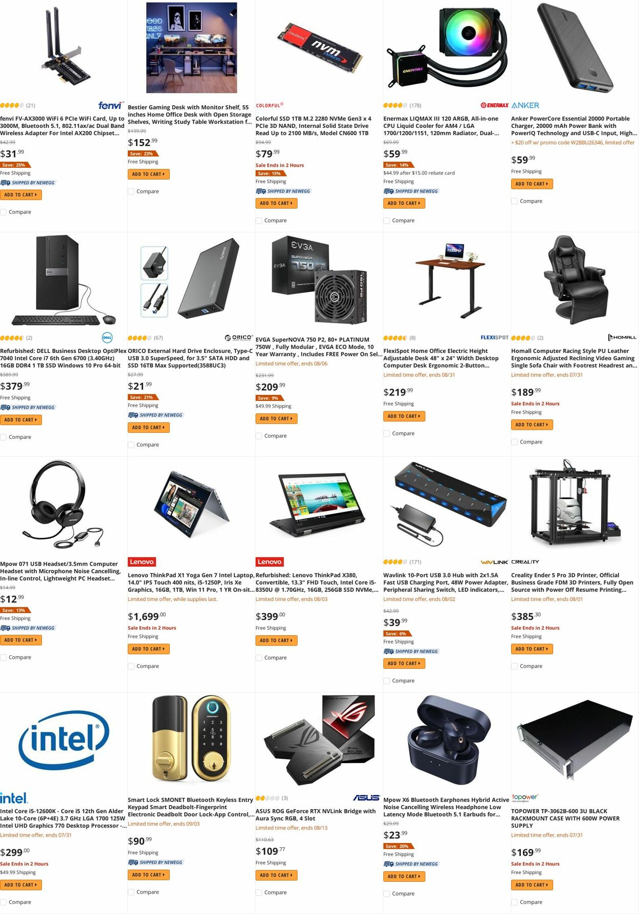 Weekly ad Newegg 08/01/2022 - 08/15/2022