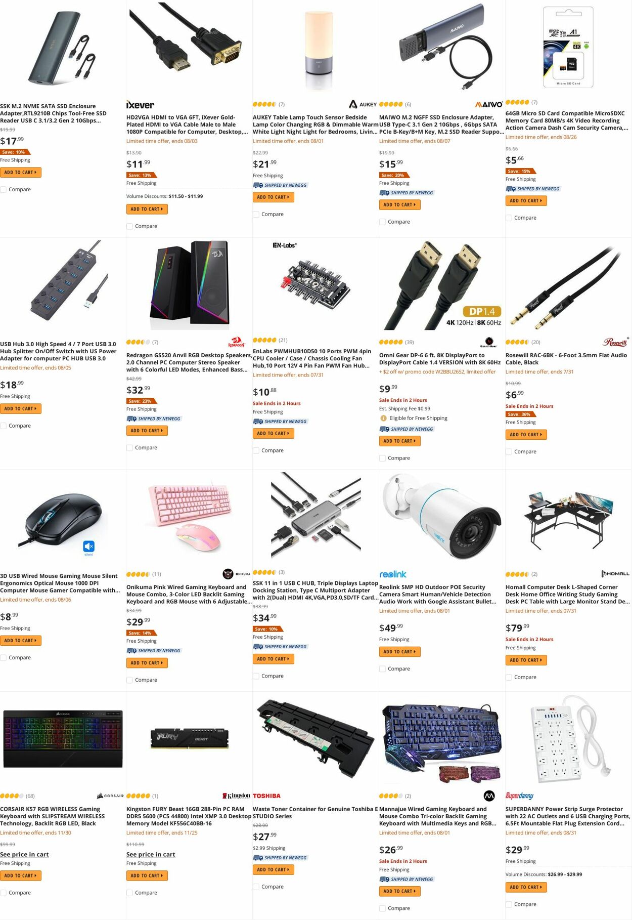 Weekly ad Newegg 08/01/2022 - 08/15/2022