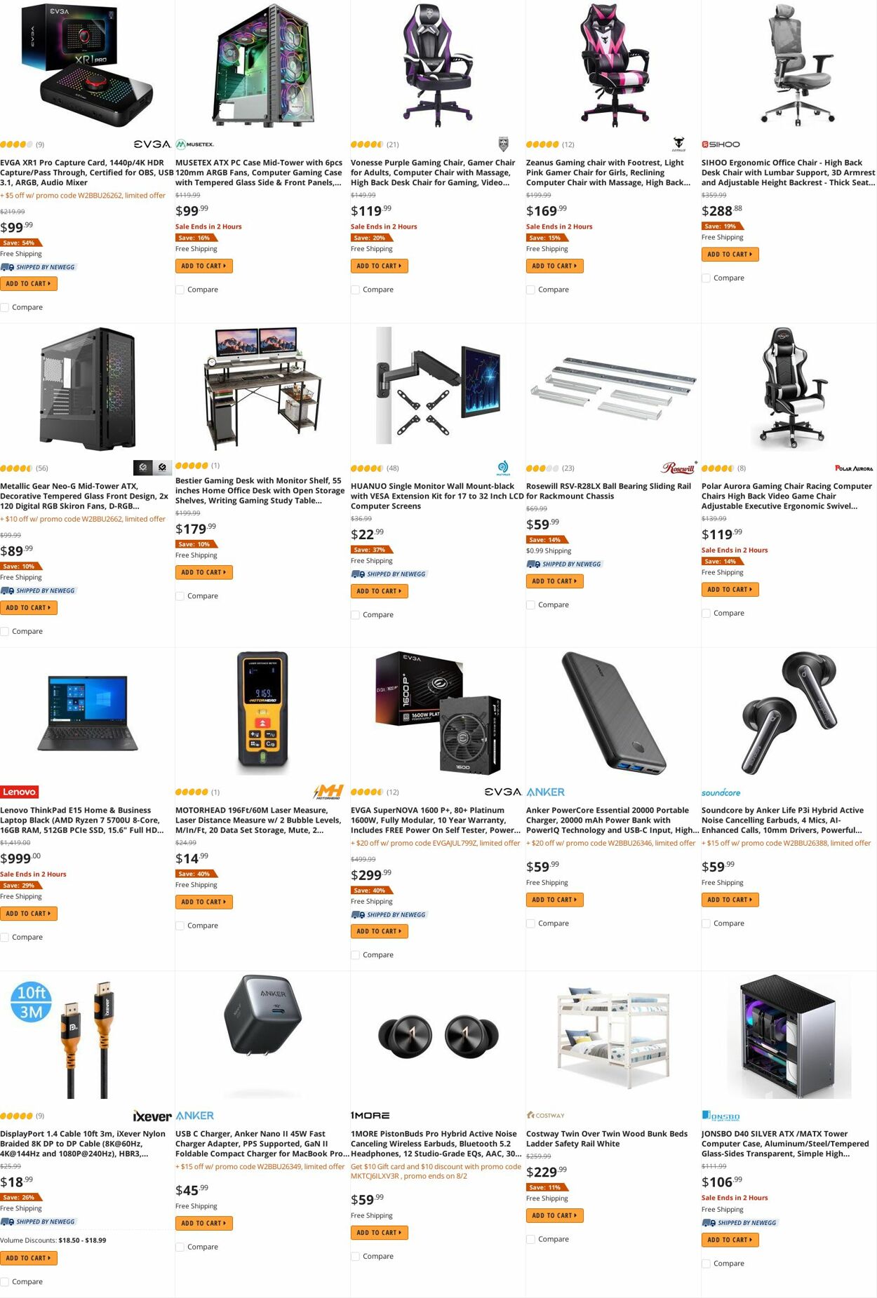 Weekly ad Newegg 08/01/2022 - 08/15/2022