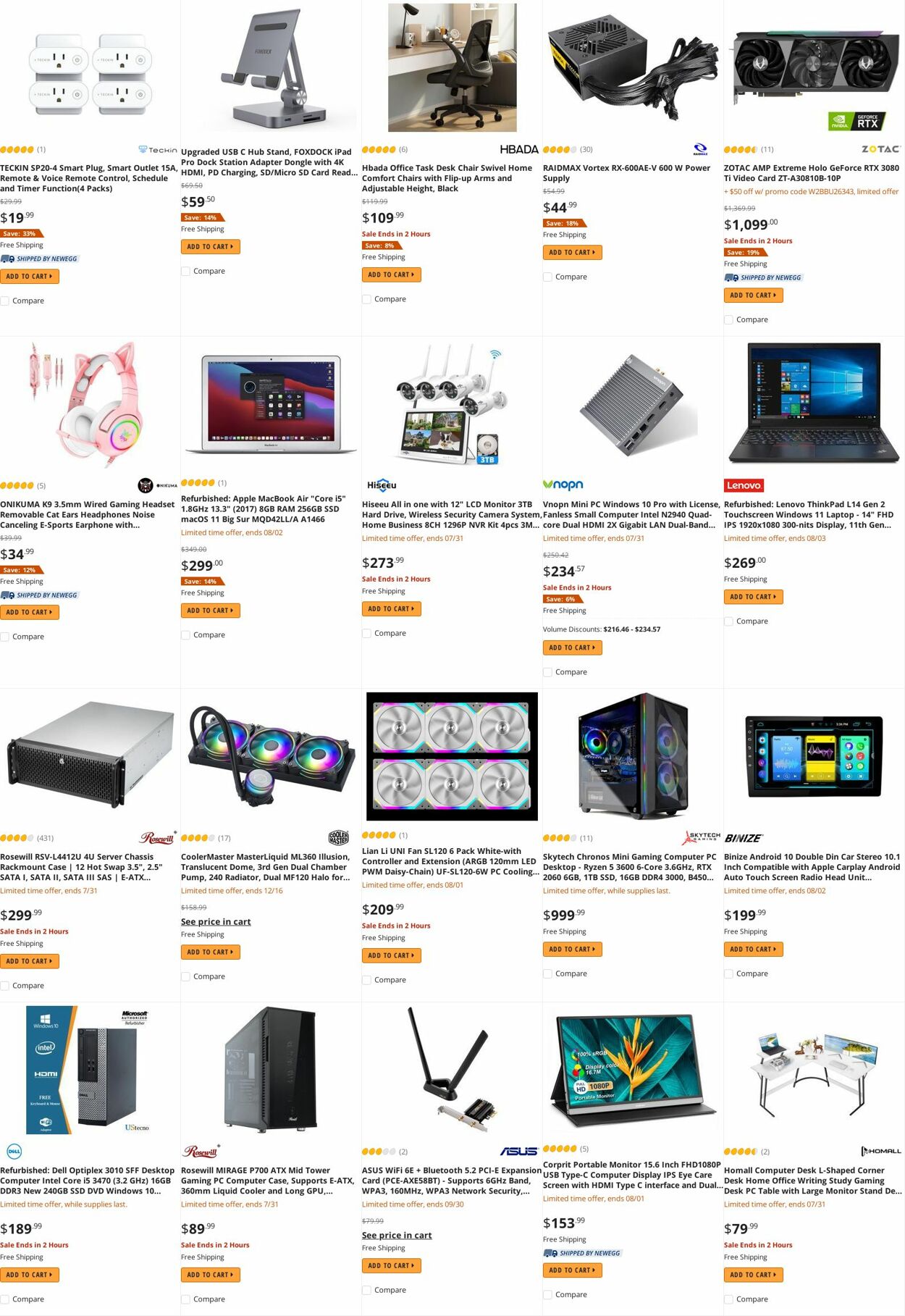 Weekly ad Newegg 08/01/2022 - 08/15/2022