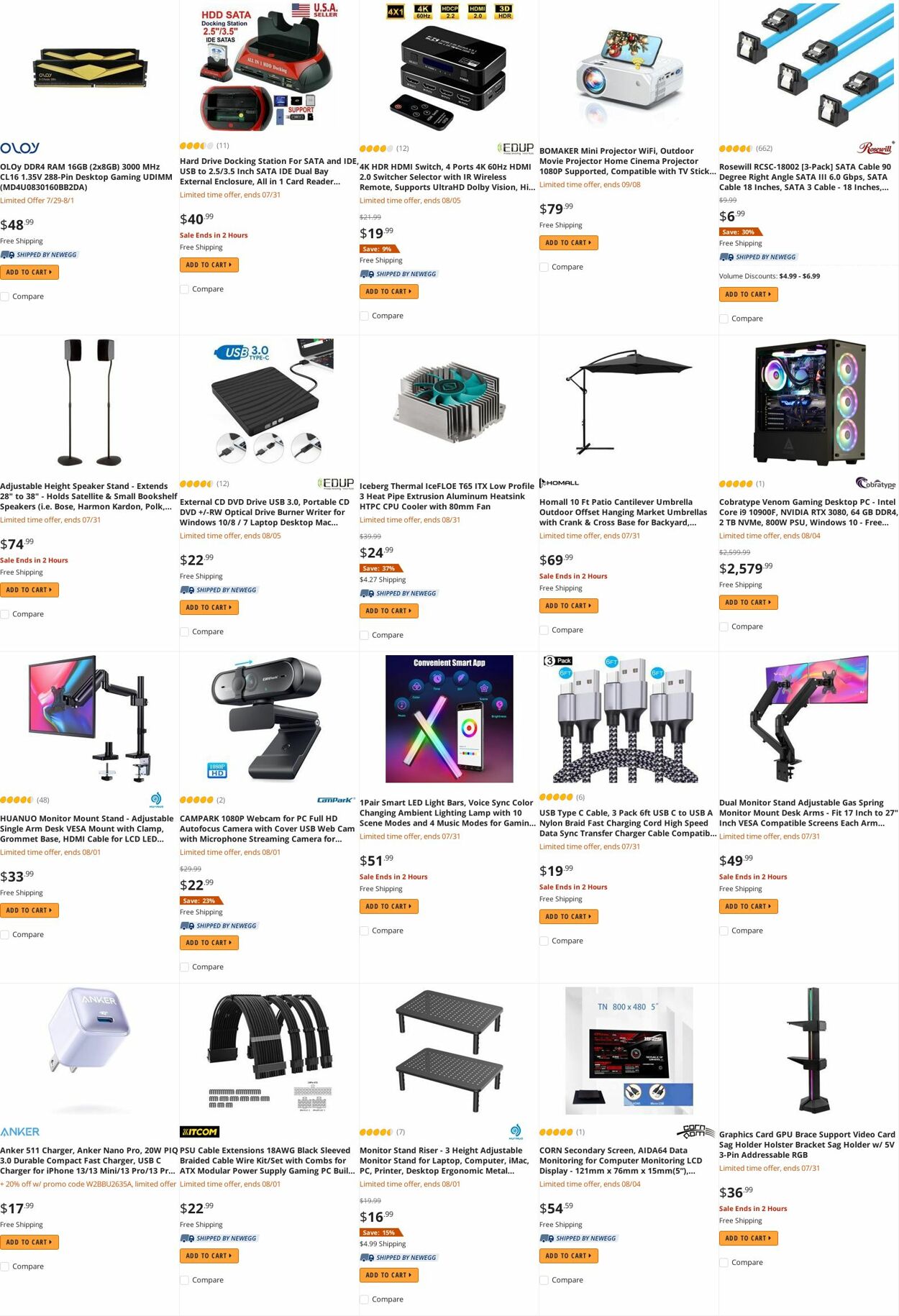 Weekly ad Newegg 08/01/2022 - 08/15/2022