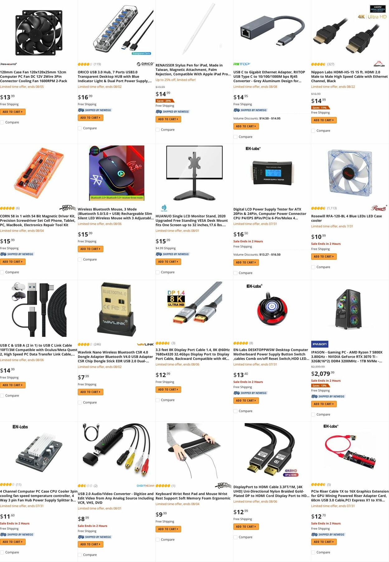 Weekly ad Newegg 08/01/2022 - 08/15/2022