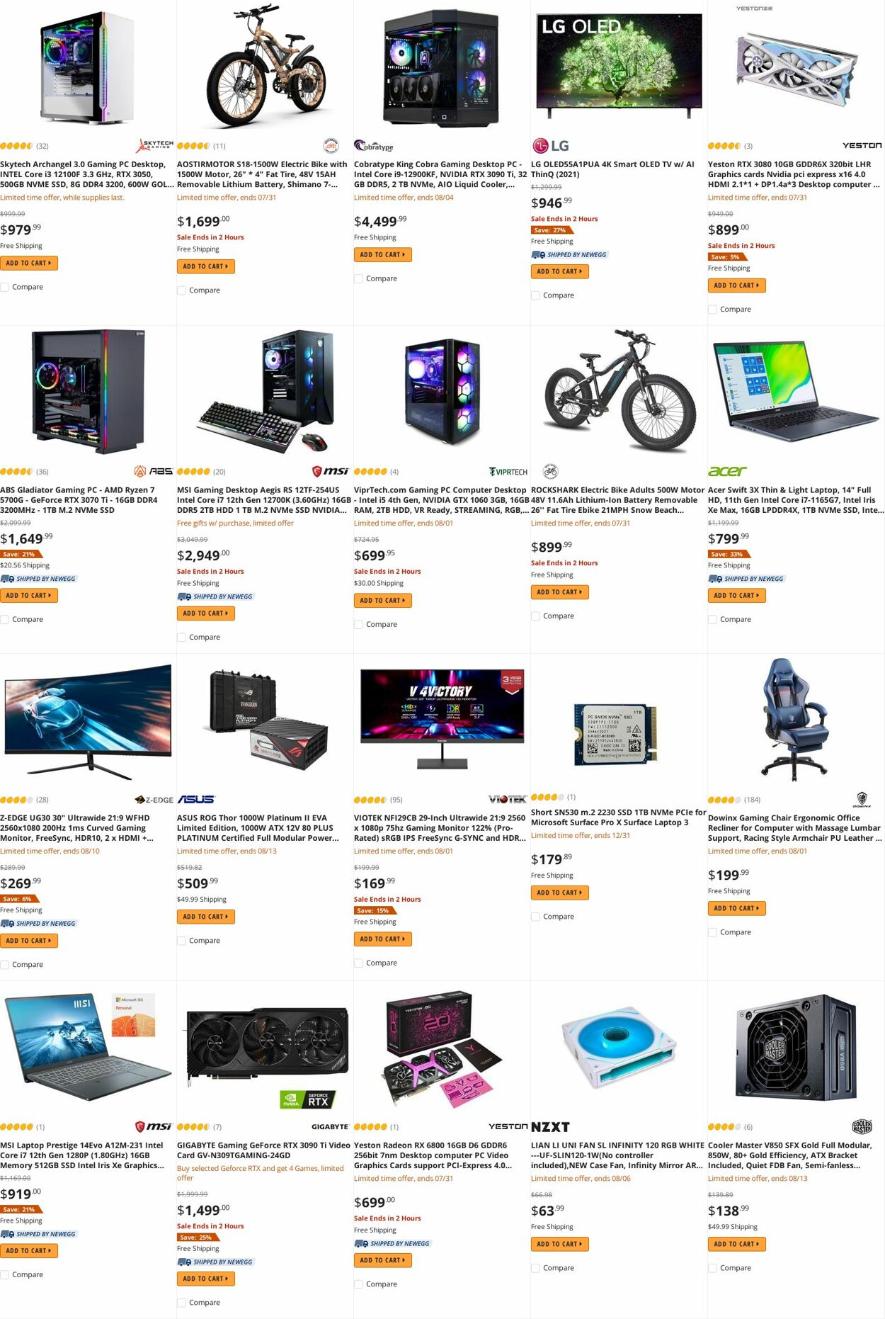 Weekly ad Newegg 08/01/2022 - 08/15/2022