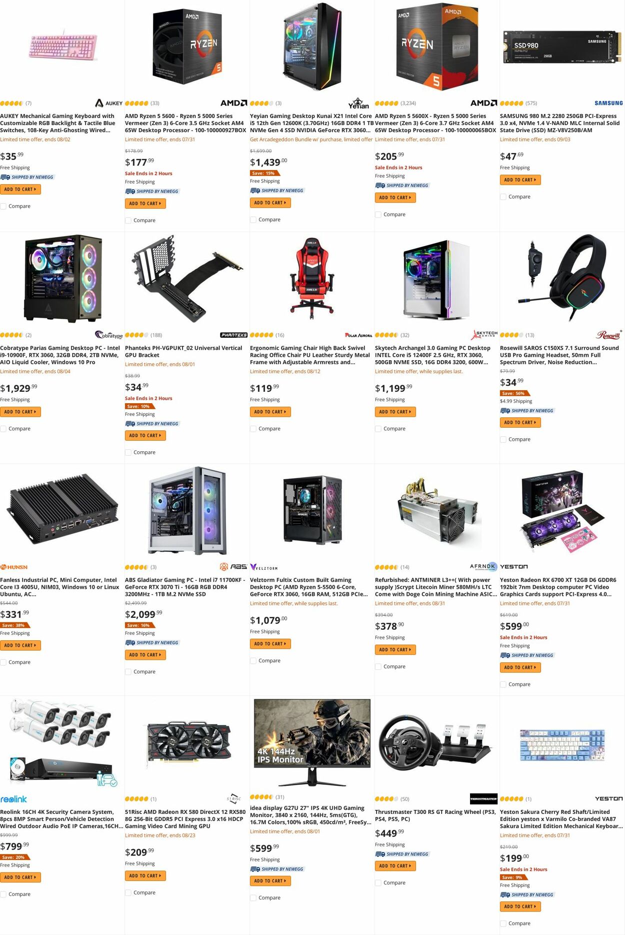 Weekly ad Newegg 08/01/2022 - 08/15/2022