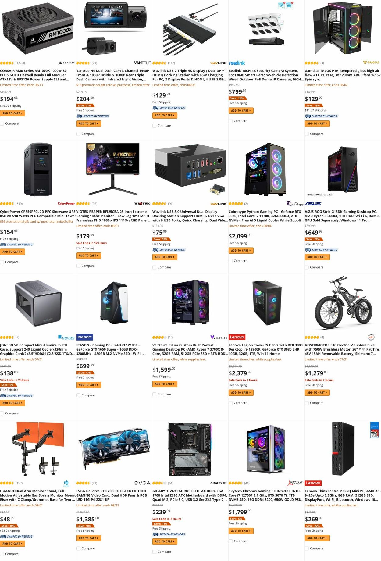 Weekly ad Newegg 08/01/2022 - 08/15/2022