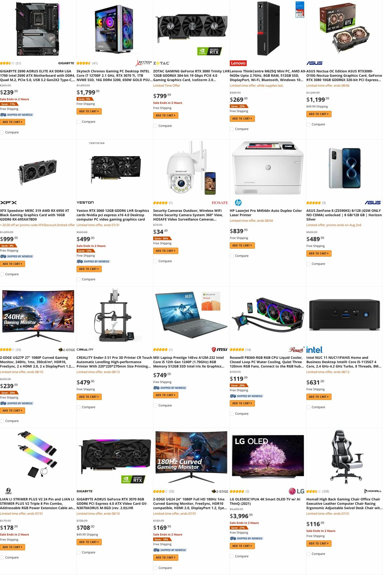 Weekly ad Newegg 08/01/2022 - 08/15/2022