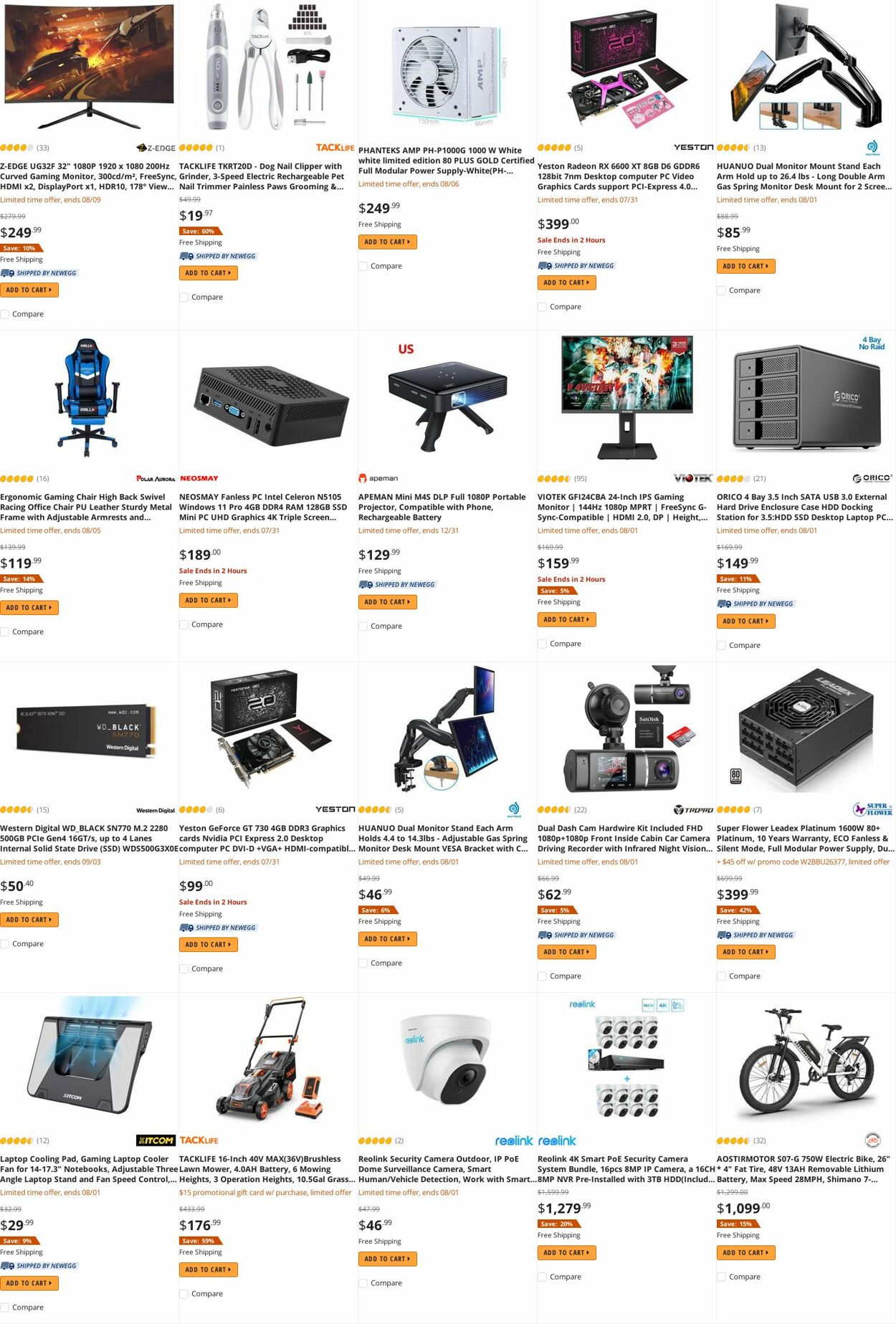 Weekly ad Newegg 08/01/2022 - 08/15/2022