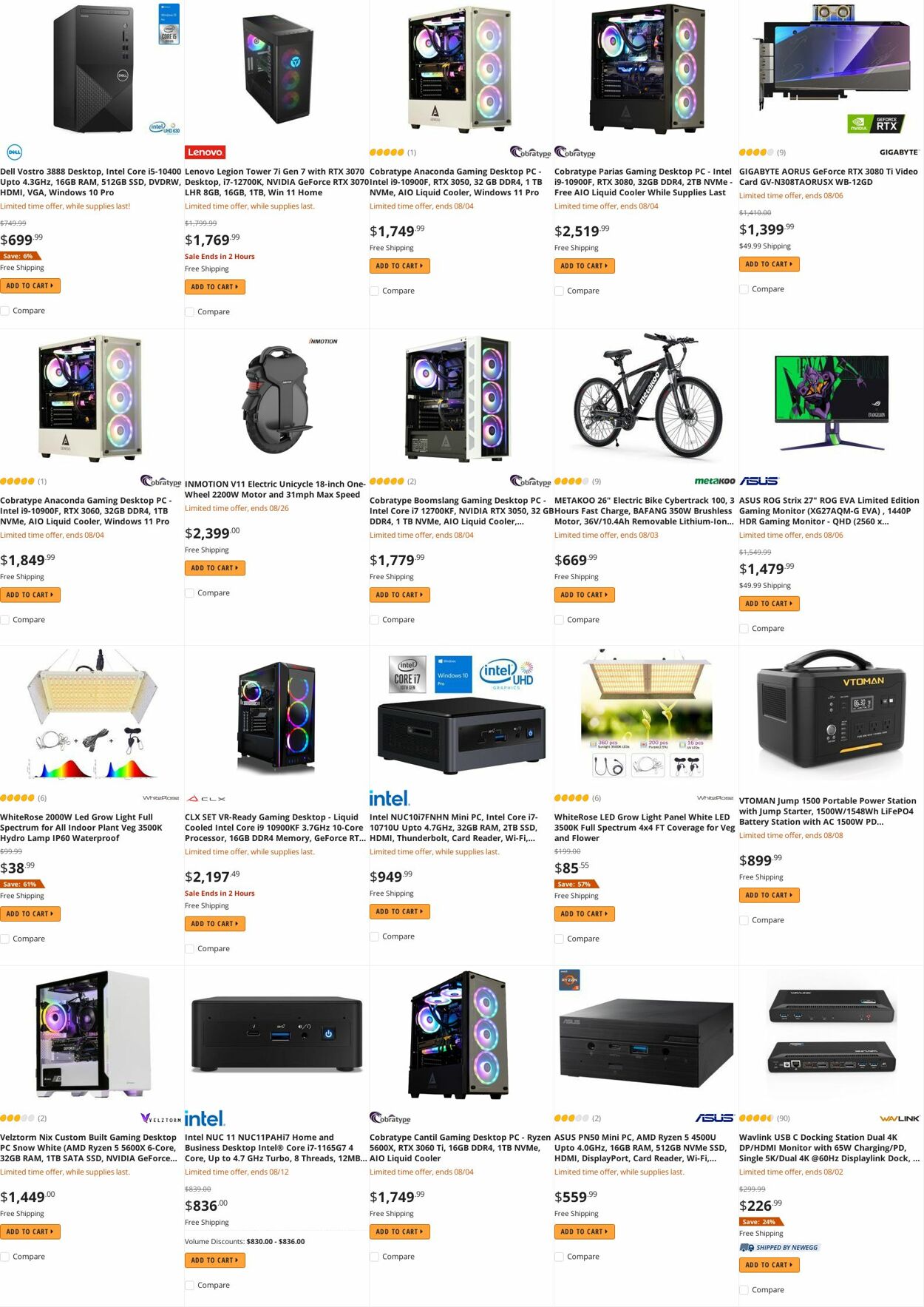 Weekly ad Newegg 08/01/2022 - 08/15/2022