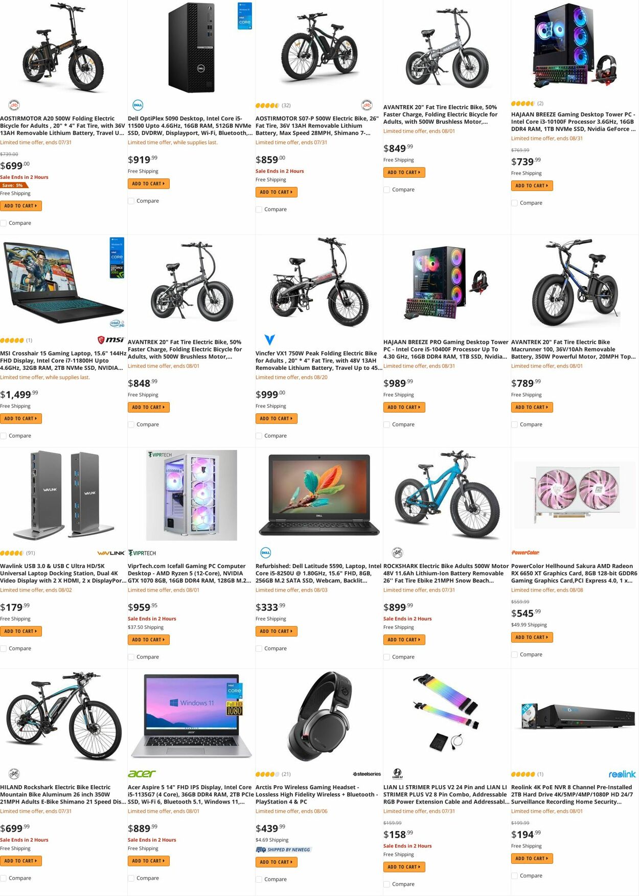 Weekly ad Newegg 08/01/2022 - 08/15/2022