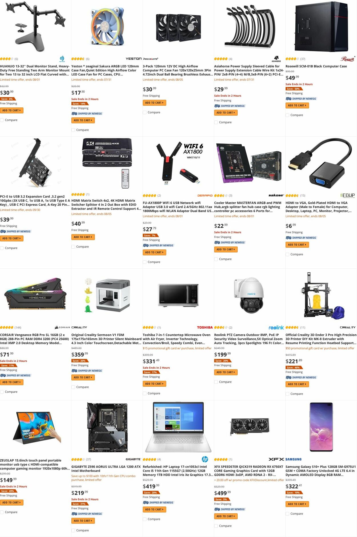 Weekly ad Newegg 08/01/2022 - 08/15/2022