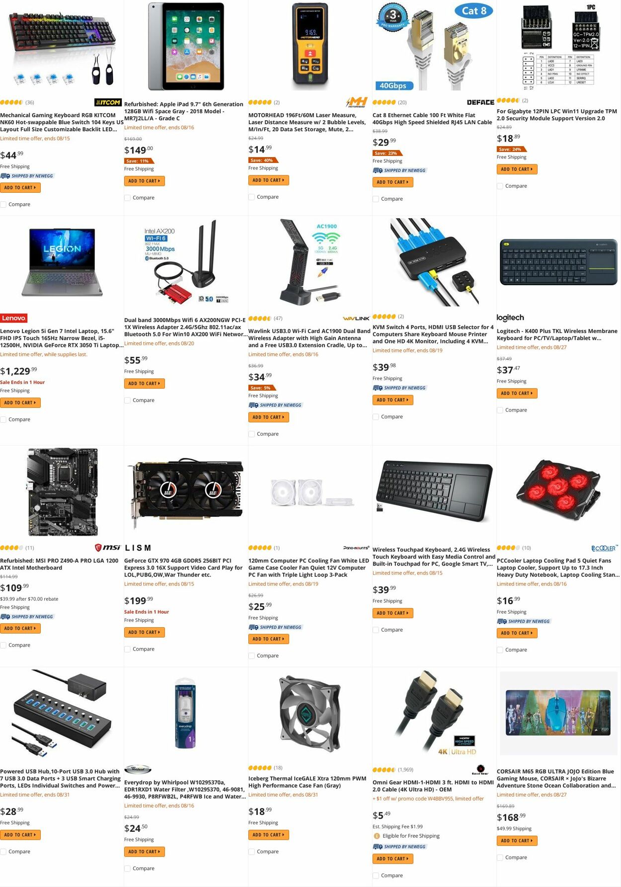 Weekly ad Newegg 08/15/2022 - 08/31/2022