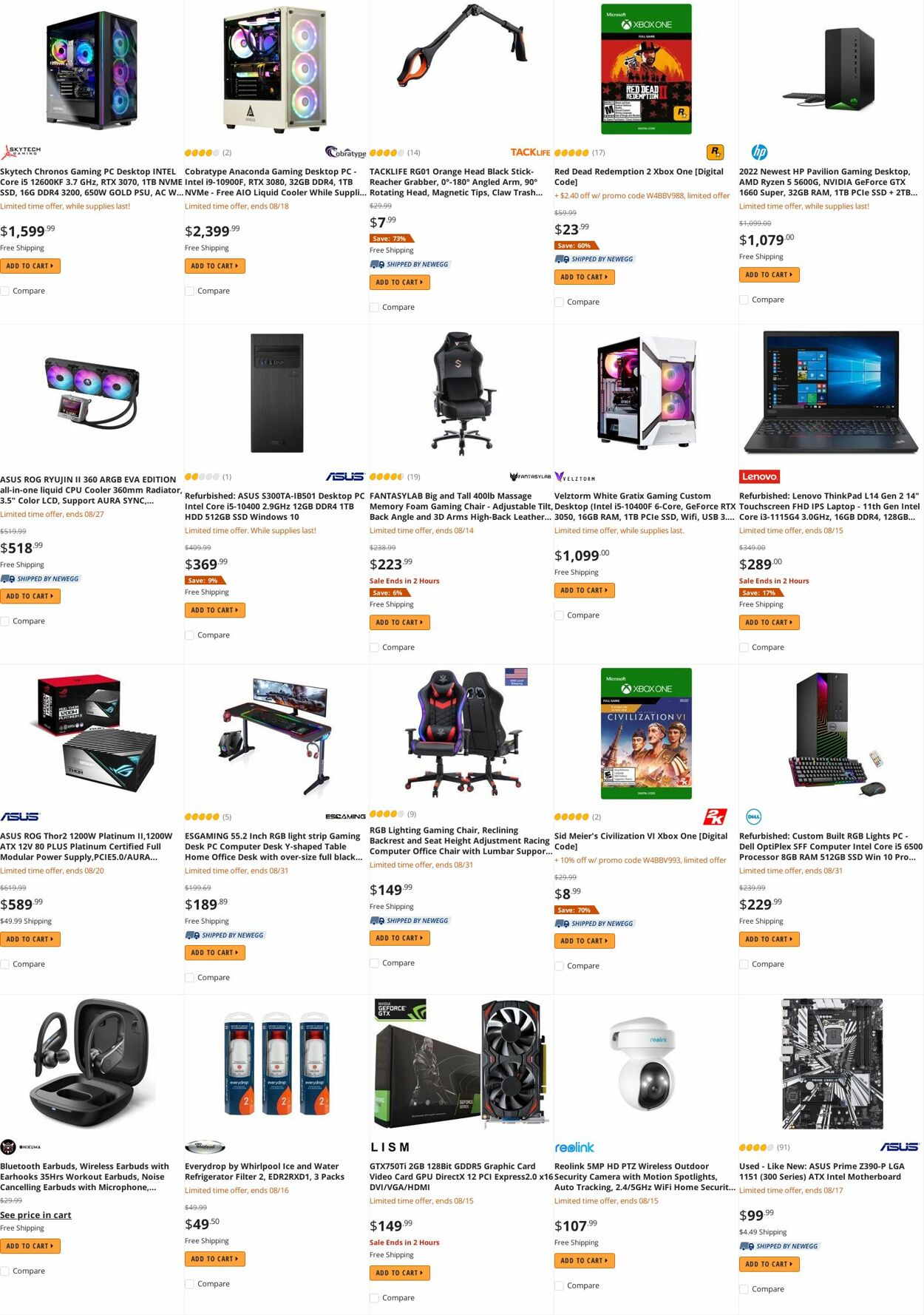 Weekly ad Newegg 08/15/2022 - 08/31/2022