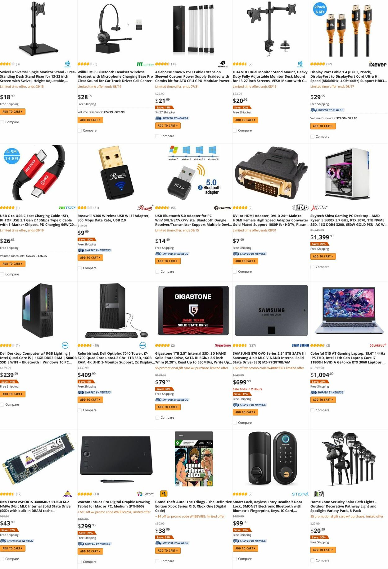 Weekly ad Newegg 08/15/2022 - 08/31/2022