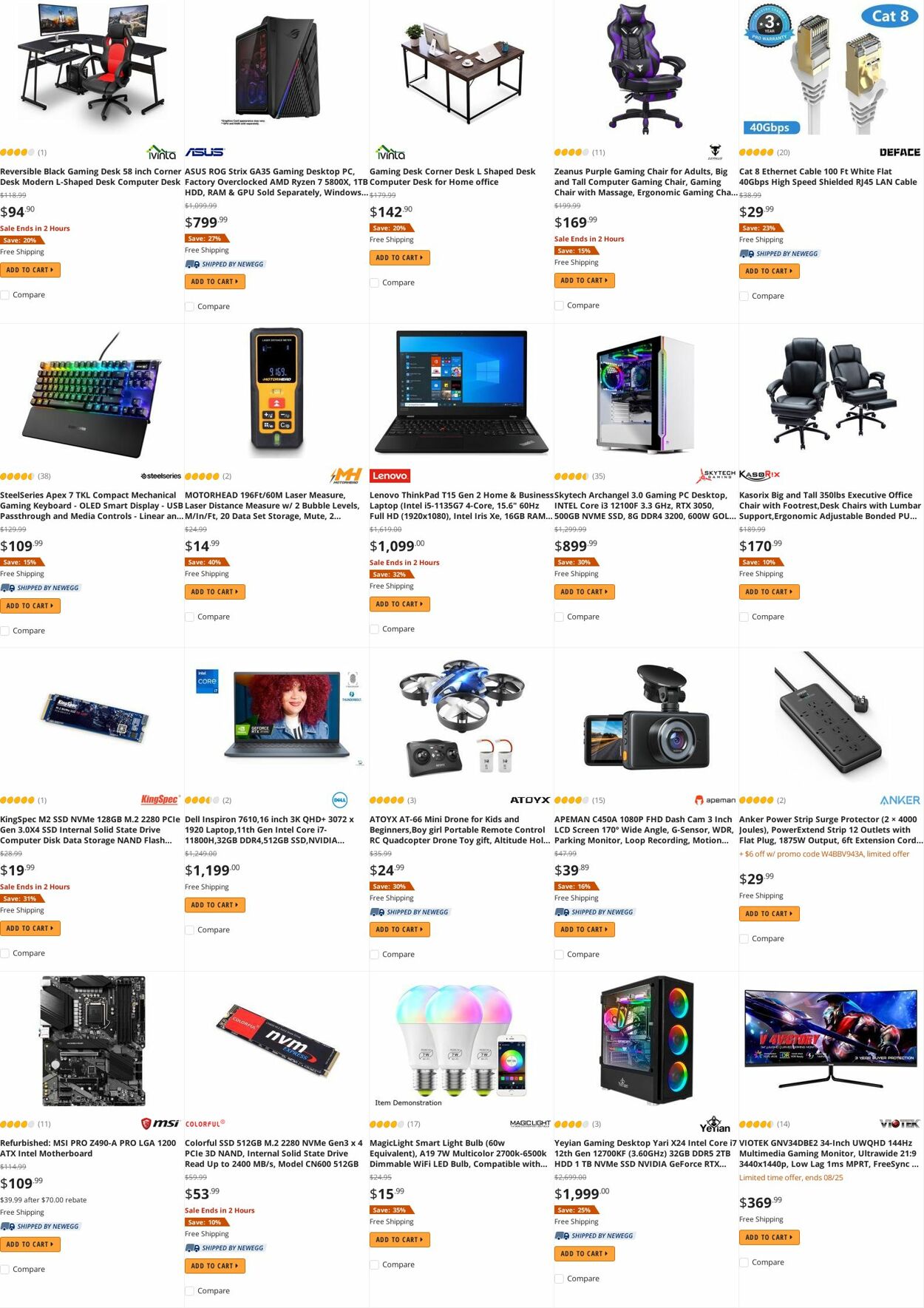 Weekly ad Newegg 08/15/2022 - 08/31/2022