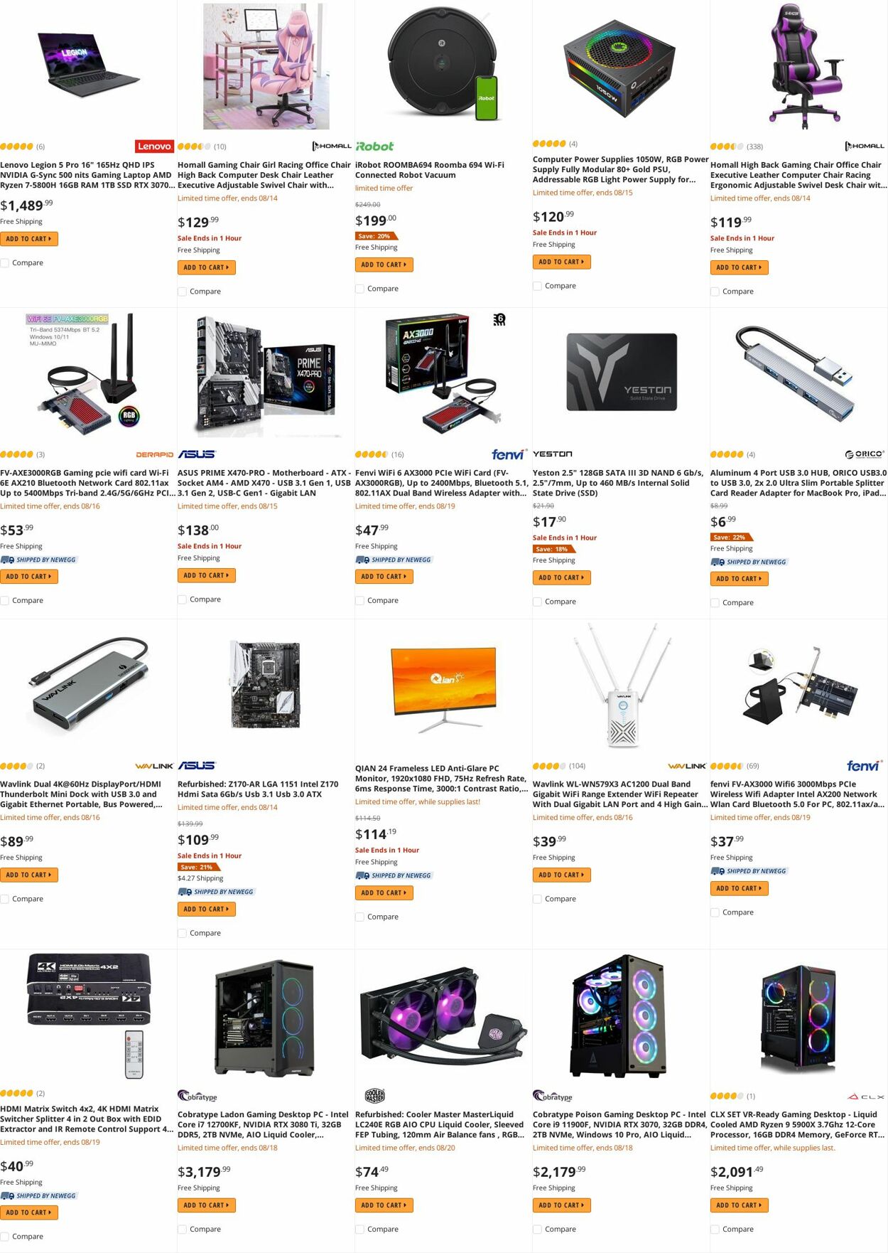 Weekly ad Newegg 08/15/2022 - 08/31/2022