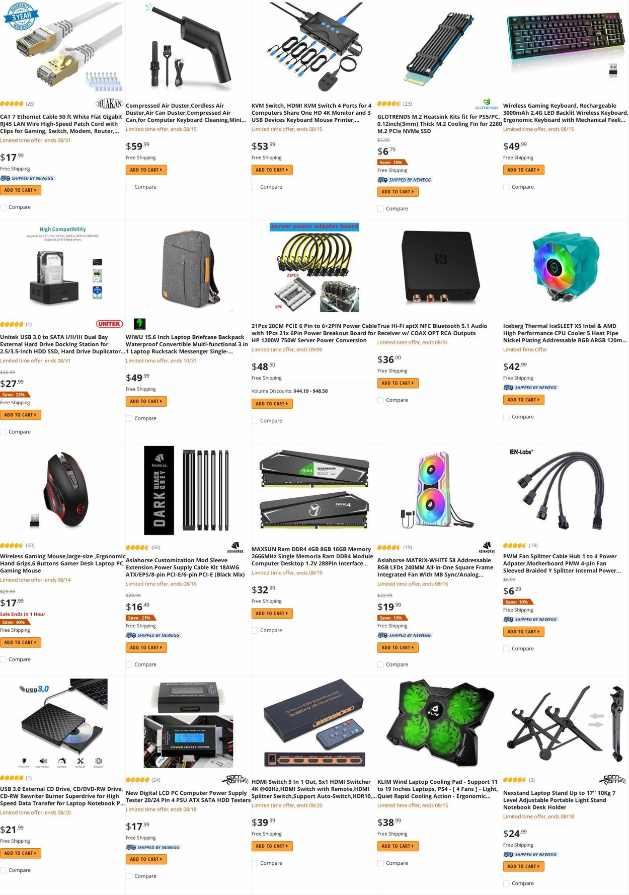 Weekly ad Newegg 08/15/2022 - 08/31/2022