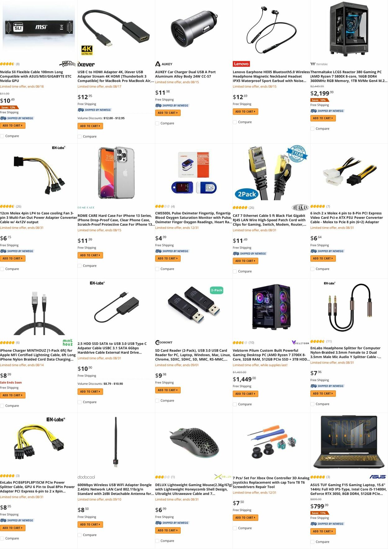 Weekly ad Newegg 08/15/2022 - 08/31/2022