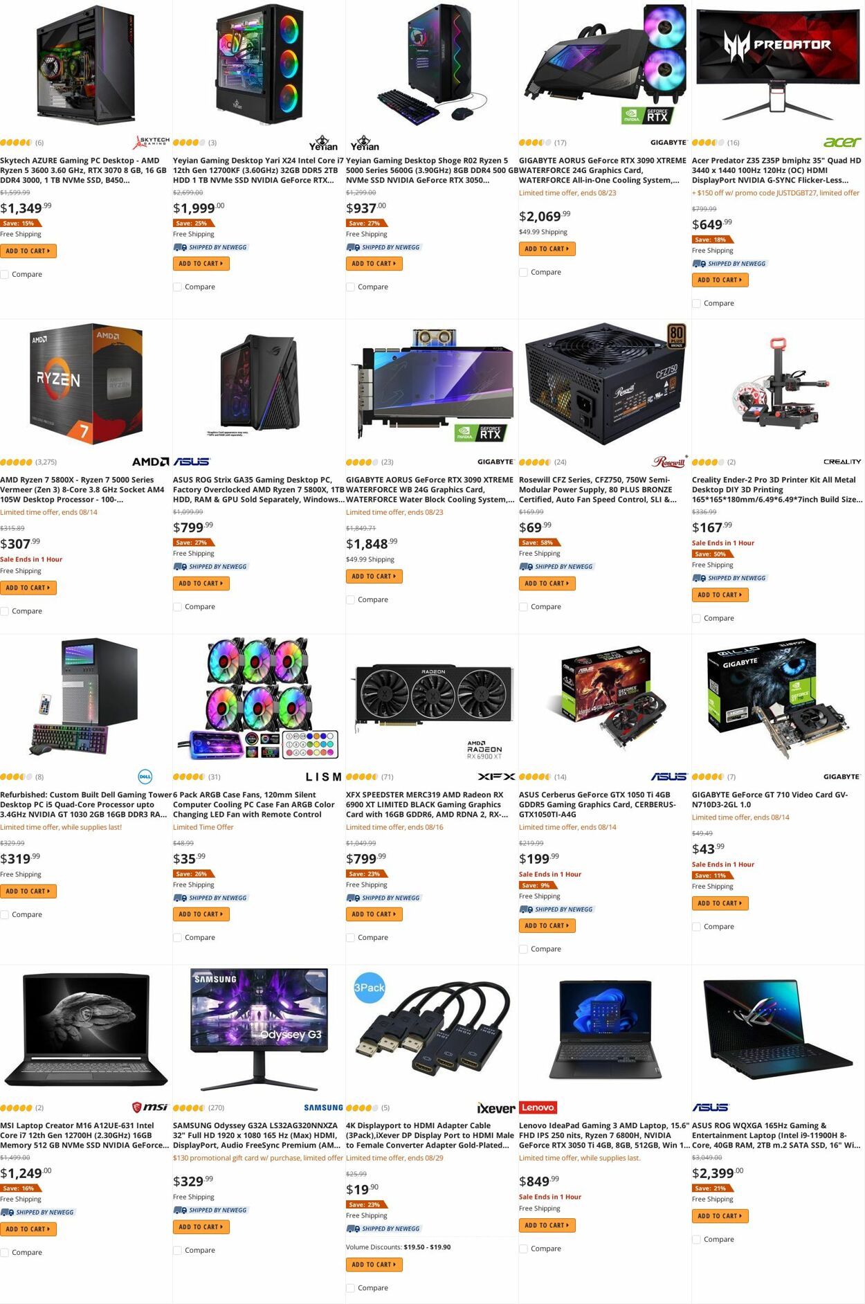 Weekly ad Newegg 08/15/2022 - 08/31/2022