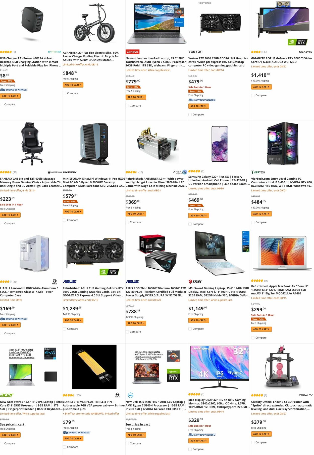 Weekly ad Newegg 08/15/2022 - 08/31/2022