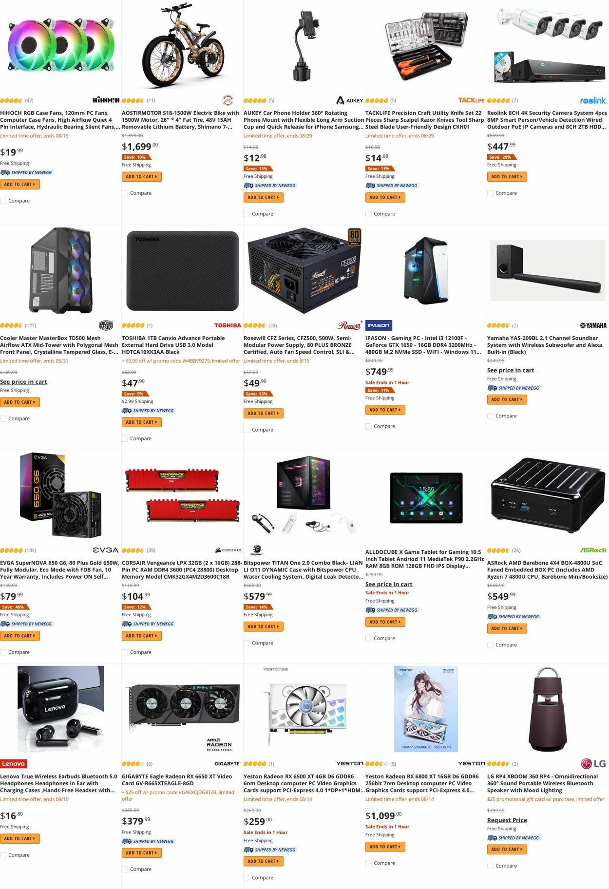 Weekly ad Newegg 08/15/2022 - 08/31/2022