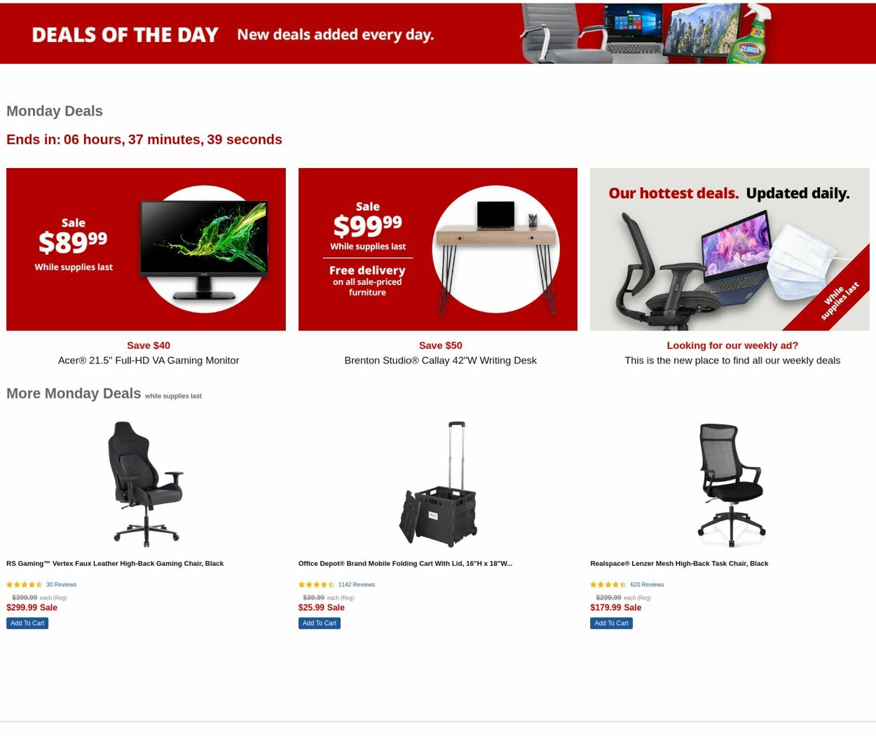 Weekly ad Office Depot 07/20/2022 - 07/21/2022