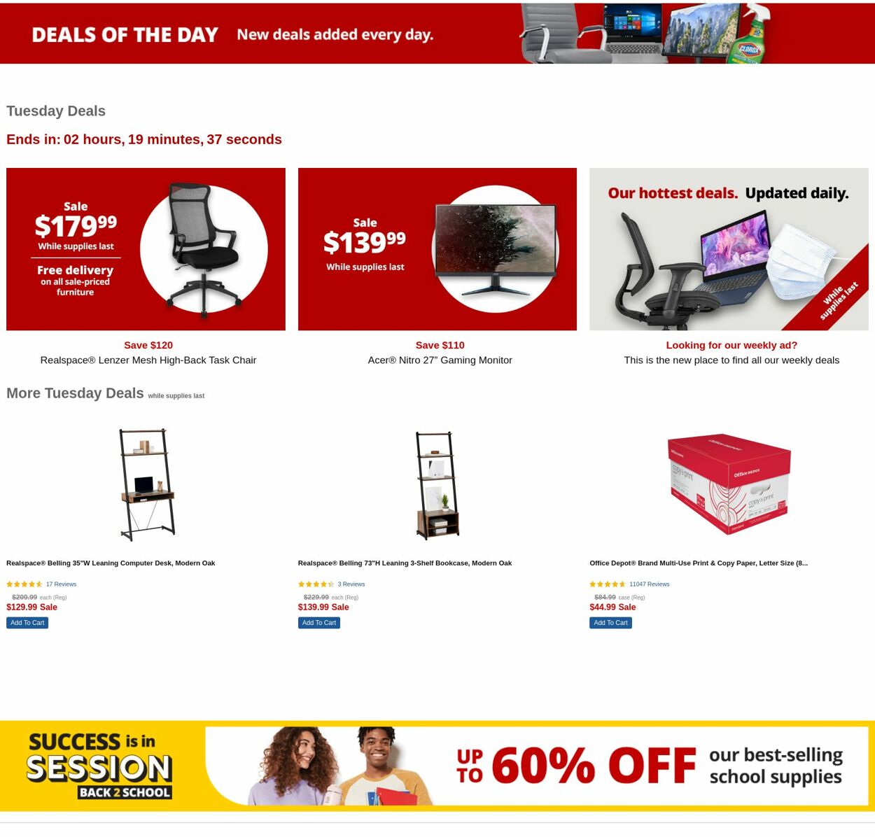 Weekly ad Office Depot 08/03/2022 - 08/04/2022
