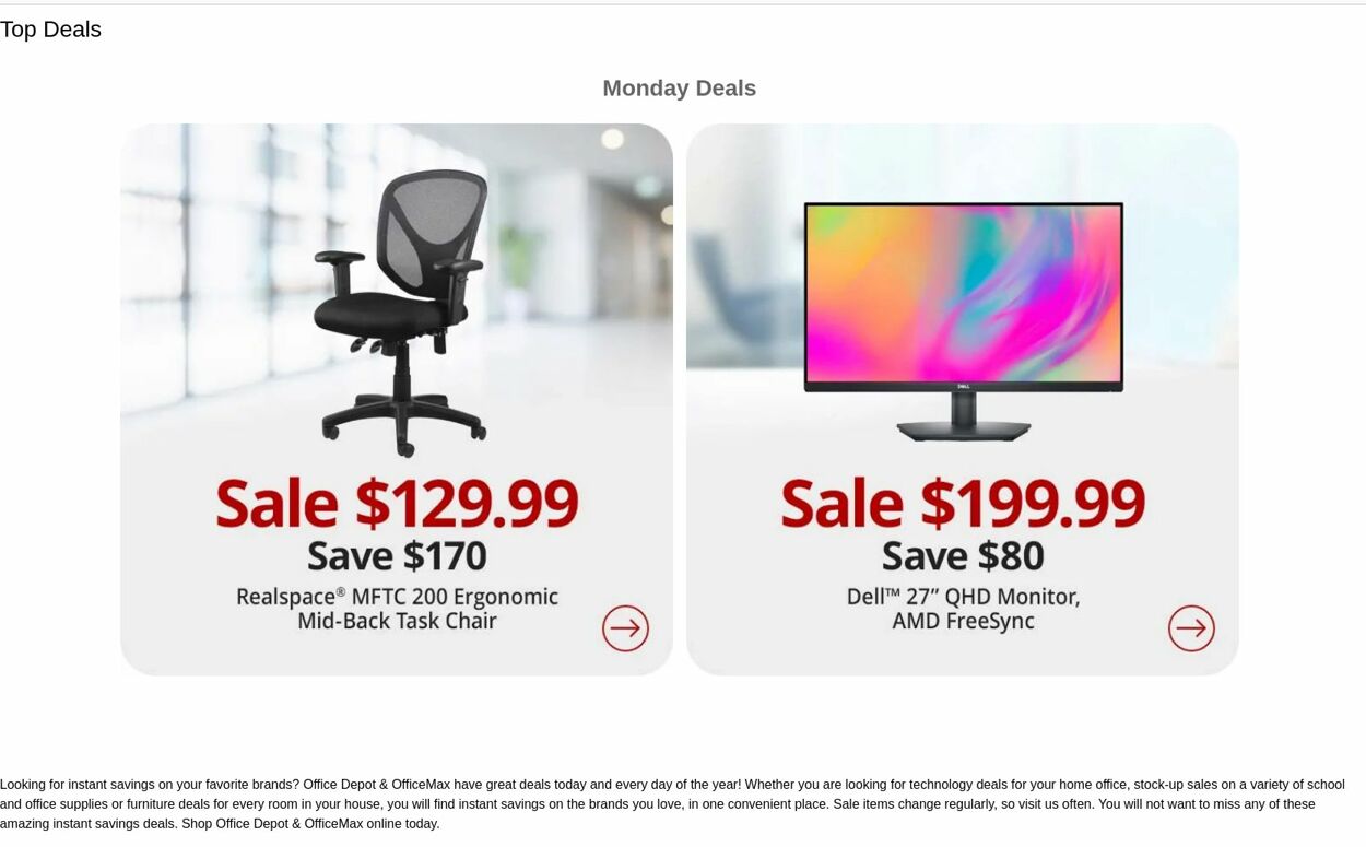 Weekly ad Office Depot 04/01/2024 - 04/02/2024