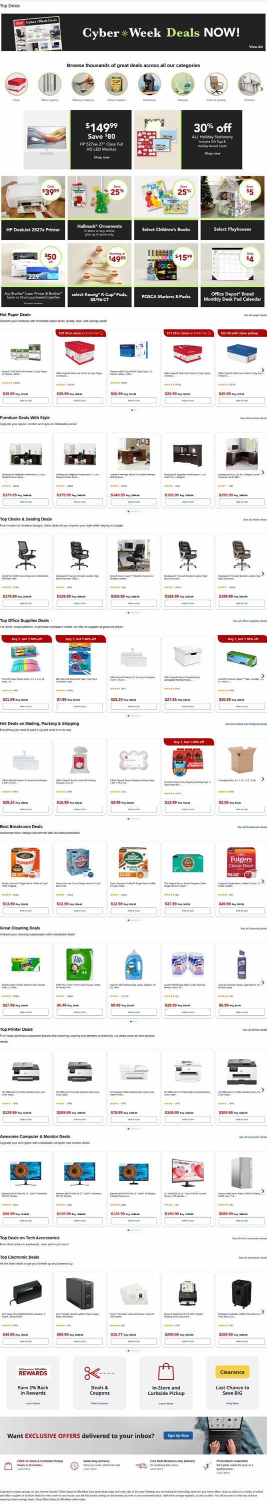 Weekly ad Office Depot 11/30/2025 - 12/01/2025