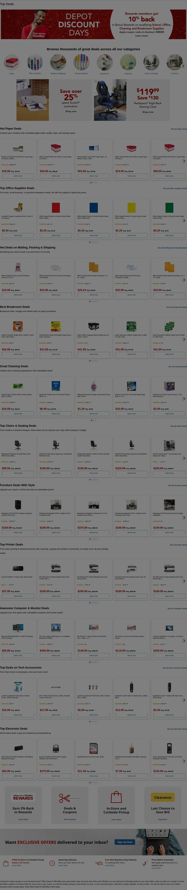 Weekly ad Office Depot 07/10/2025 - 07/11/2025