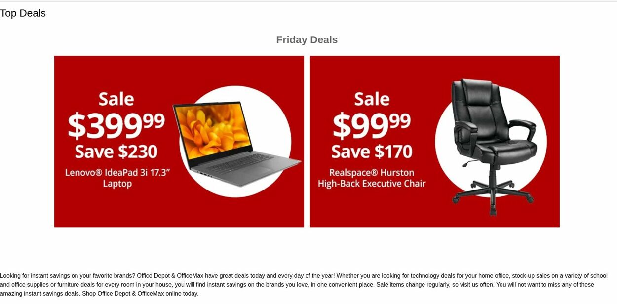 Weekly ad Office Depot 03/08/2024 - 03/09/2024