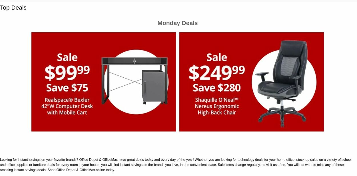 Weekly ad Office Depot 03/04/2024 - 03/05/2024
