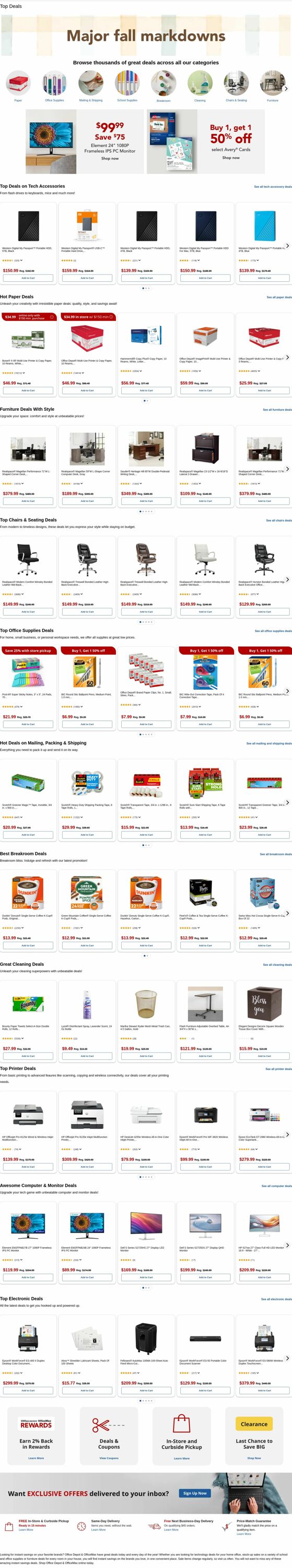 Weekly ad Office Depot 09/28/2025 - 09/29/2025