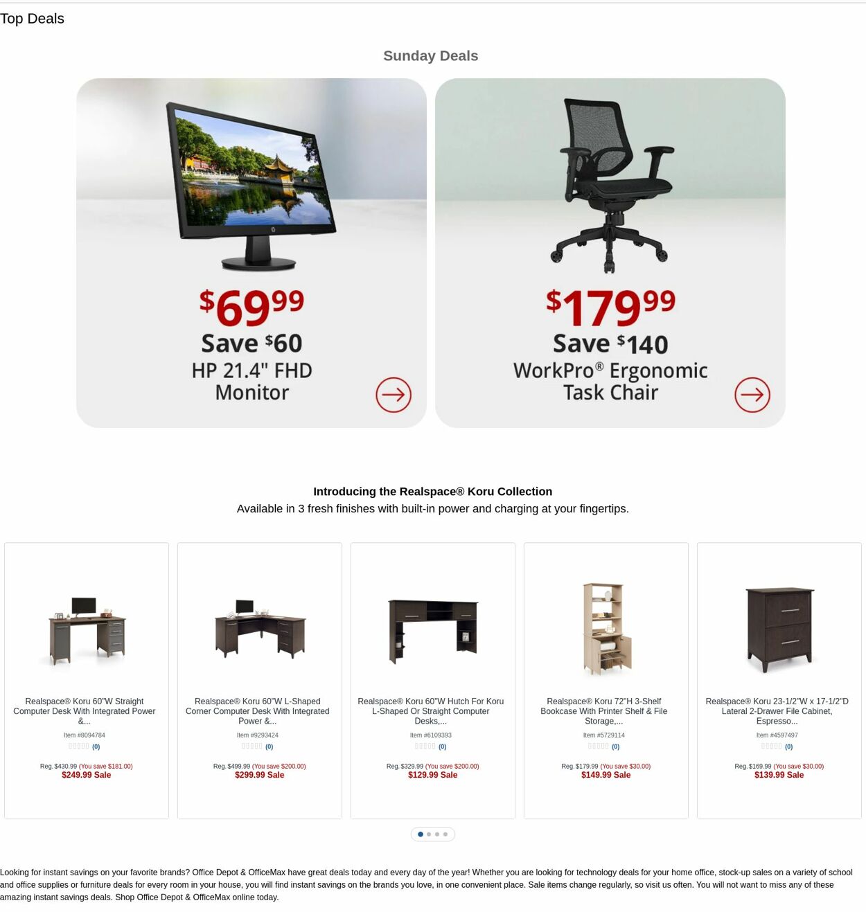 Weekly ad Office Depot 04/21/2024 - 04/22/2024
