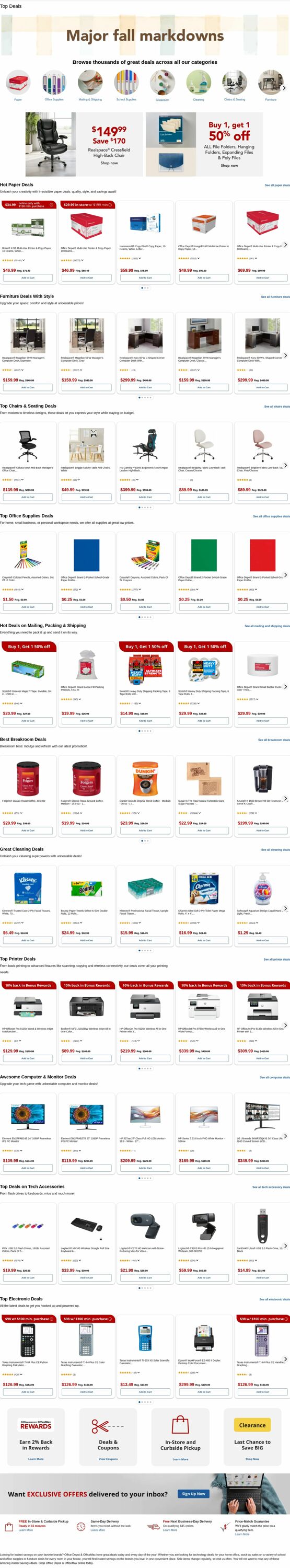 Weekly ad Office Depot 09/09/2025 - 09/10/2025