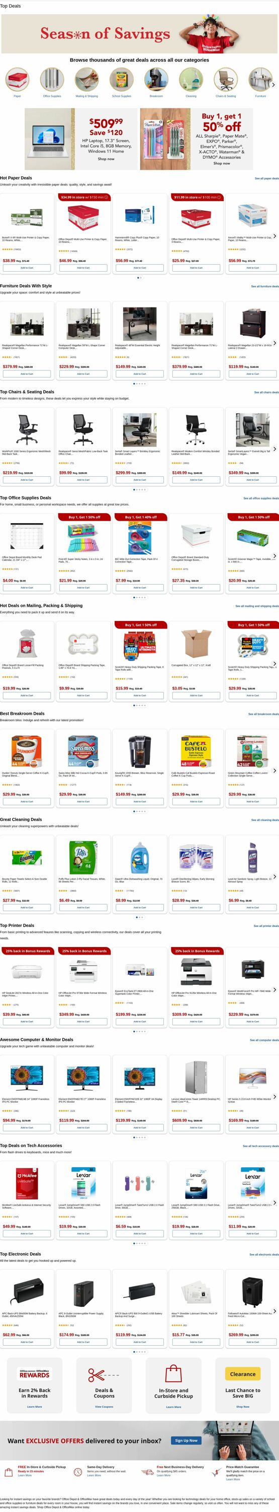 Weekly ad Office Depot 12/16/2025 - 12/17/2025
