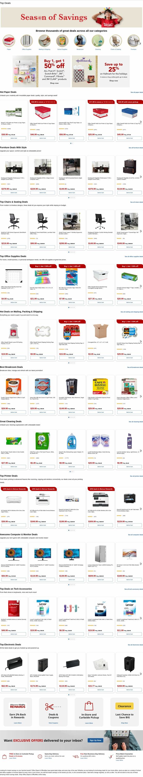 Weekly ad Office Depot 12/15/2025 - 12/16/2025
