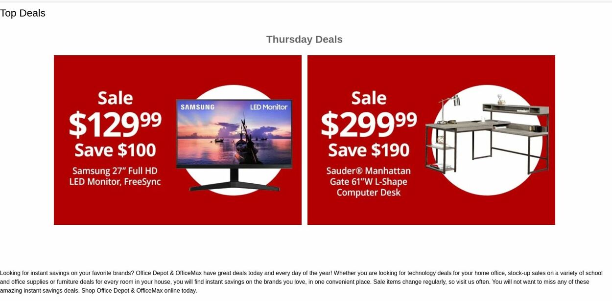 Weekly ad Office Depot 03/07/2024 - 03/08/2024