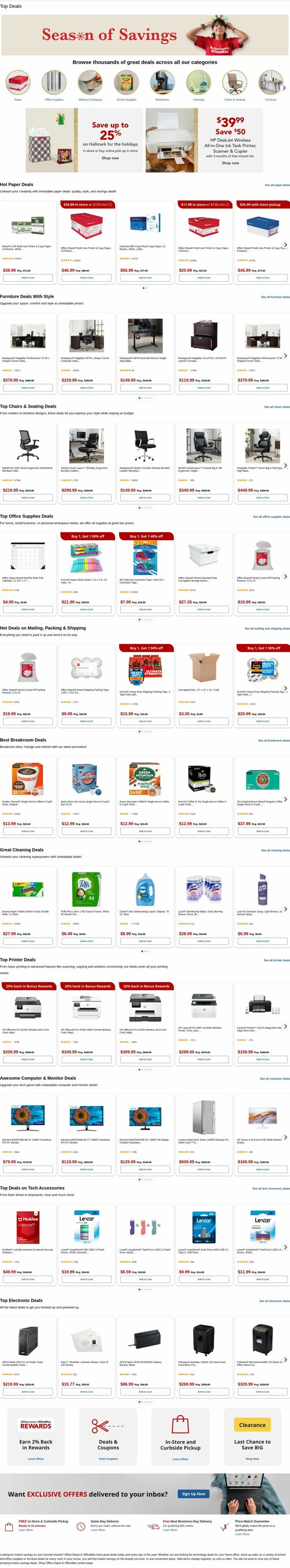 Weekly ad Office Depot 12/11/2025 - 12/12/2025
