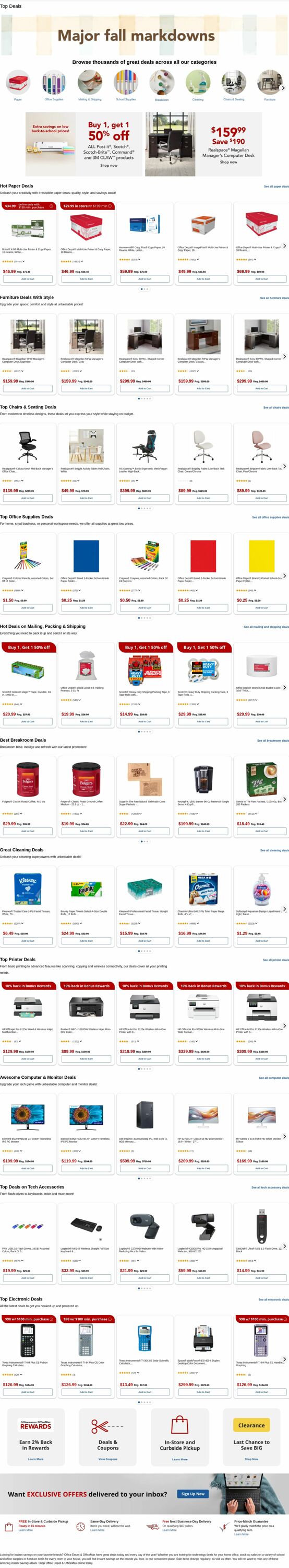 Weekly ad Office Depot 09/08/2025 - 09/09/2025