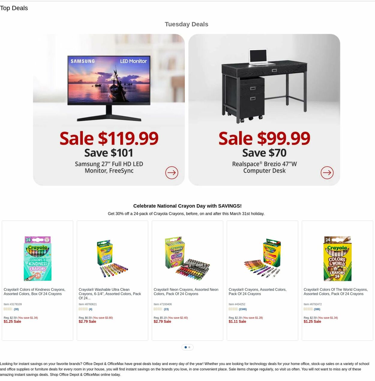 Weekly ad Office Depot 03/26/2024 - 03/27/2024